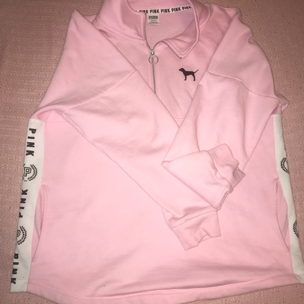 Vs pink half zip hoodie